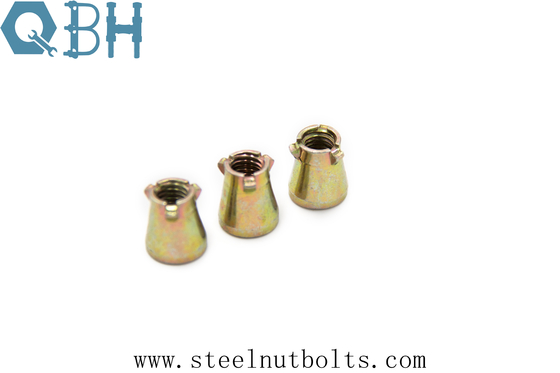 Conical Nut Zinc Plating Carbon Steel Non Standard Fasteners Yellow